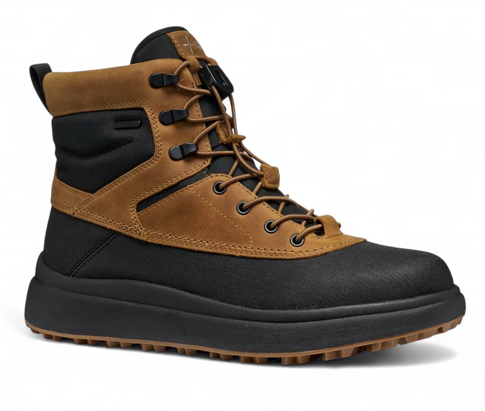 Geox Winterschuhe Granito + Grip ABX D (wasserdicht, warm Innenfutter) mustardgelb/schwarz Herren, Größe Euro (US): 45 (12) Image