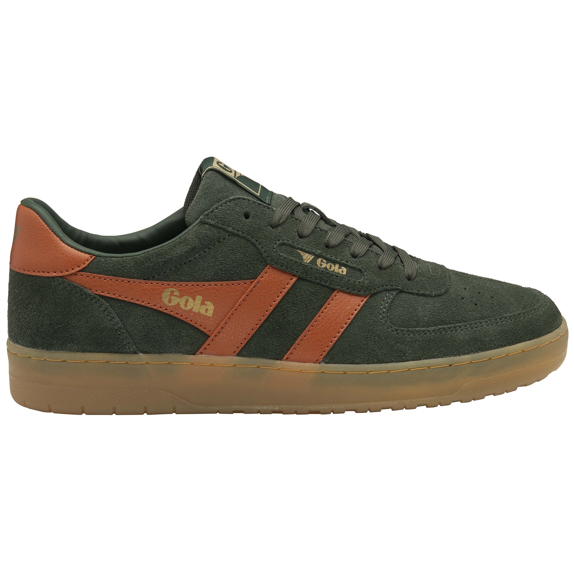Gola Sneaker Hawk '86 2026 (Wildleder) khakigrün/orange/gum Herren, Größe Euro (US): 42 (9) Image
