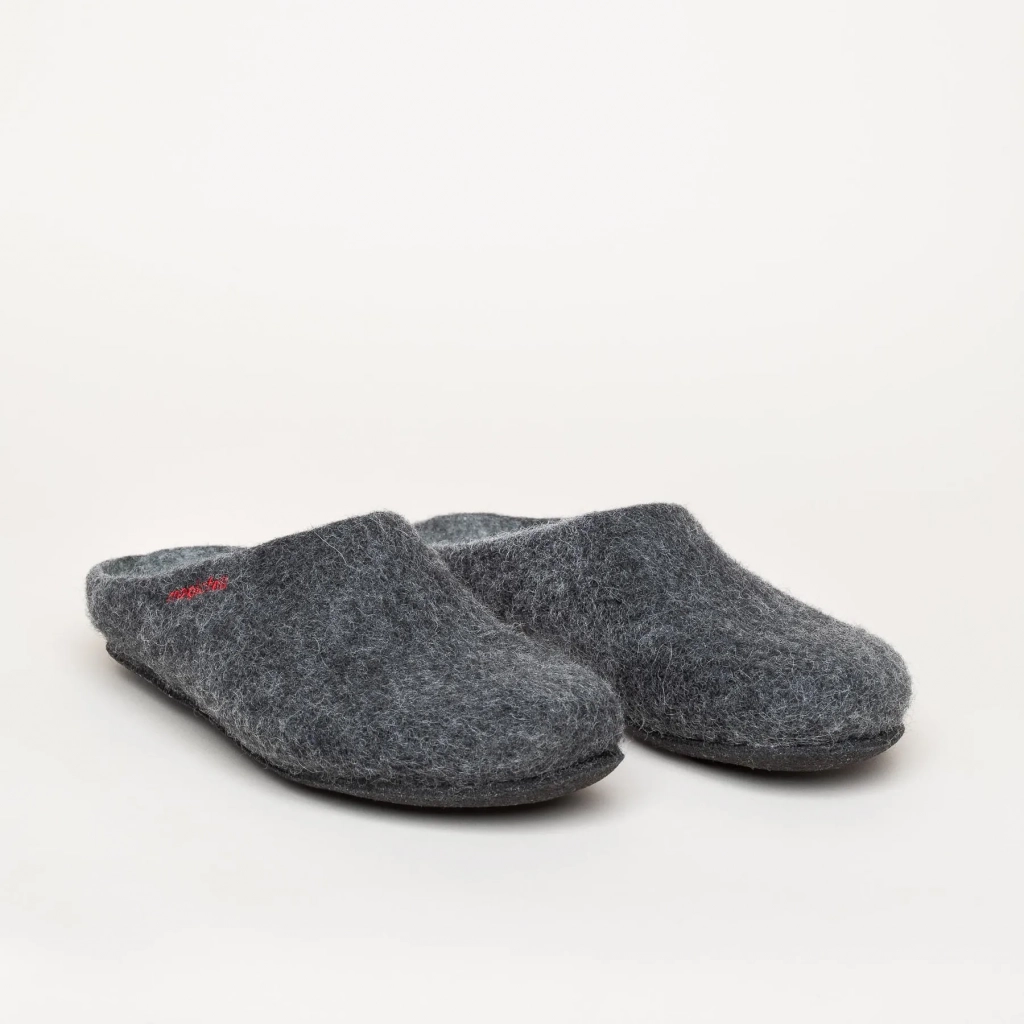 Gottstein Hausschuhe Magicfelt 709 (100% Wolle) anthrazitgrau (Größe 43-46)
