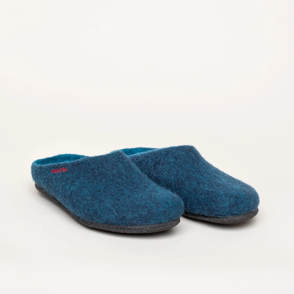 Gottstein Hausschuhe Magicfelt 709 (100% Wolle) dunkelblau (Größe 43-46)