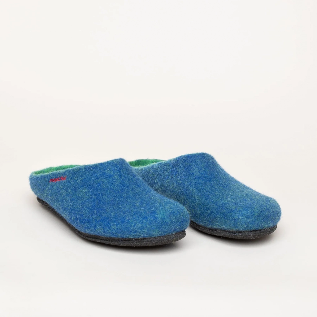 Gottstein Hausschuhe Magicfelt 709 (100% Wolle) blau (Größe 36-42)
