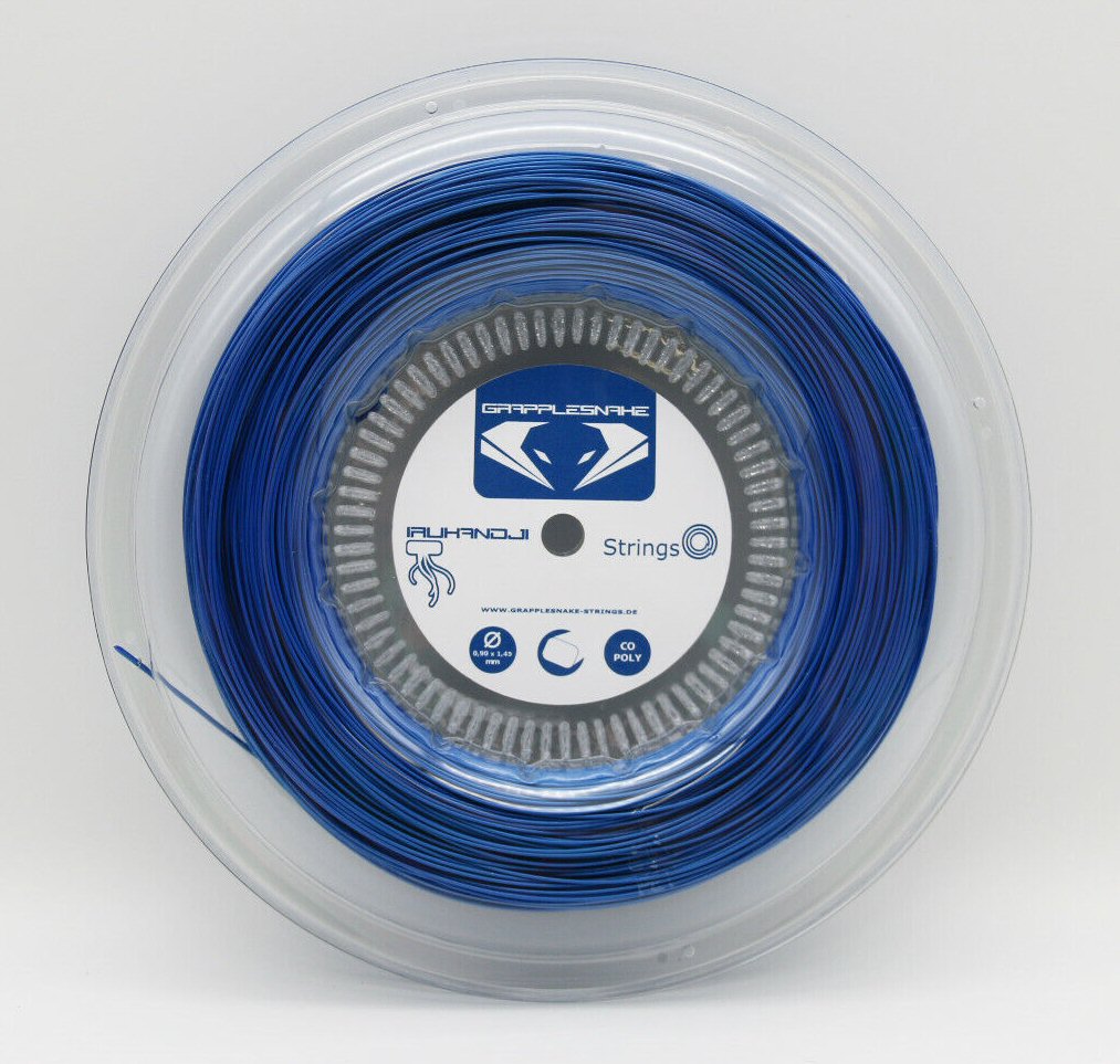 Grapplesnake Tennissaite Irukandji (Haltbarkeit+Spin) blau 200m Rolle