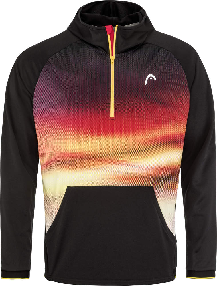 Head Tennis Kapuzenpullover DTB Power Hoodie schwarz/rot Jungen