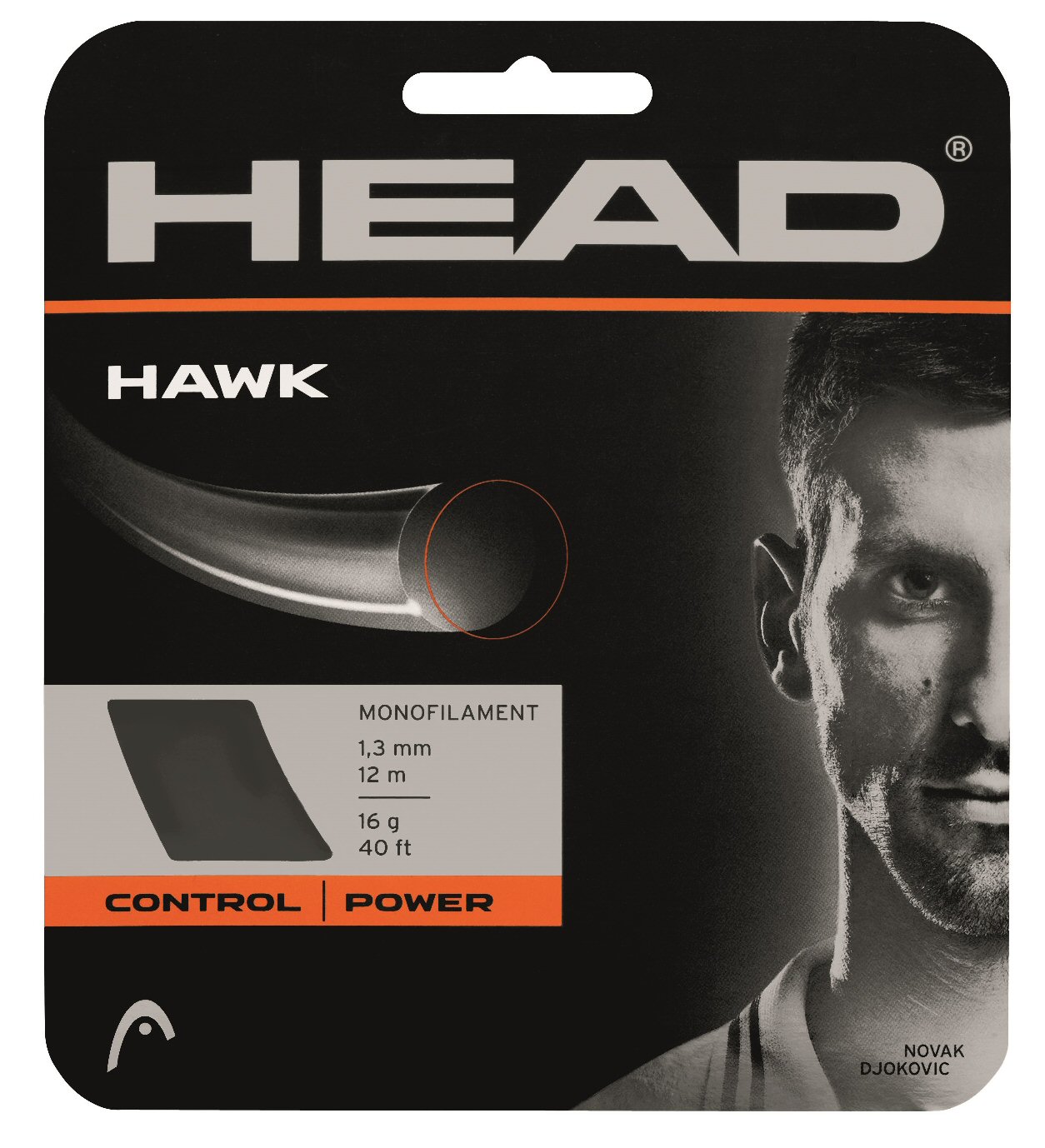 Head Tennissaite Hawk (Haltbarkeit+Power) grau 12m Set