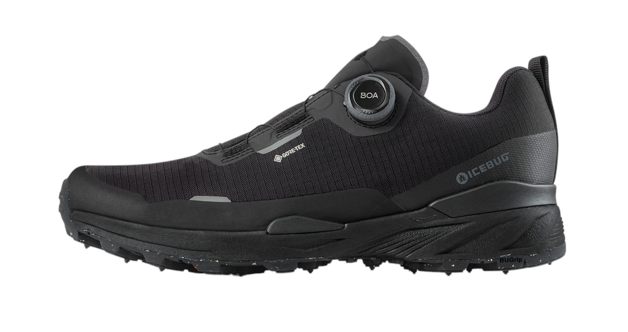 Icebug Wanderschuhe Rover 2 BUGrip GTX (wasserdicht, BOA-Fit-Systemm mit Spikes) schwarz Herren, Größe Euro (US): 41,5 (8,5)