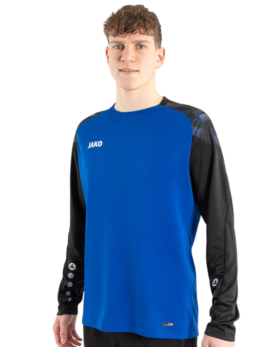 JAKO Sport-Langarmshirt Sonic Sweat (schnelltrocknend, strapazierfähig) royalblau/schwarz Herren, Größe: S Image