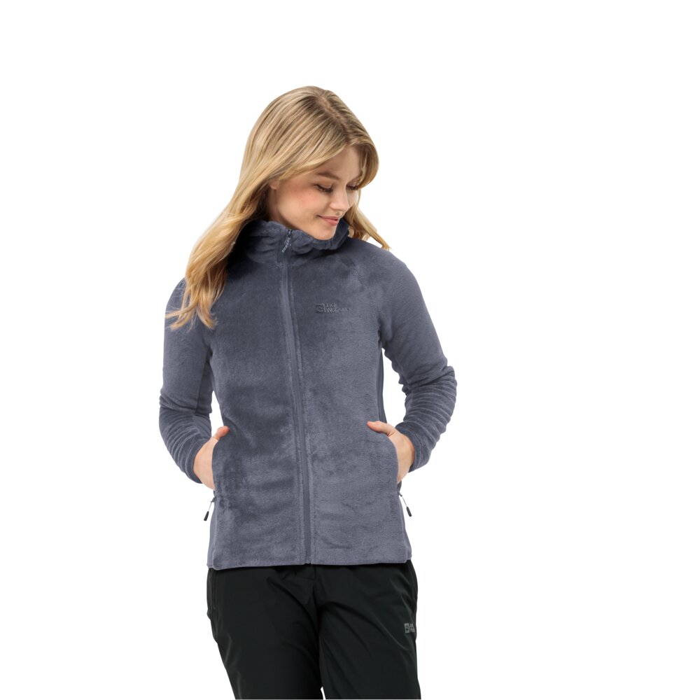Générique Damen Fleecejacke – Weiche, Warme Übergangsjacke Mit Reißverschluss, Kapuze Und Taschen, In Übergröße