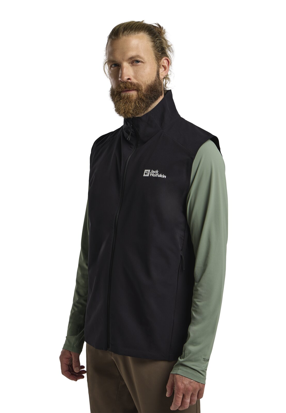 Jack Wolfskin Wander-Weste Prelight Stride (wasserabweisend, windabweisend) schwarz Herren