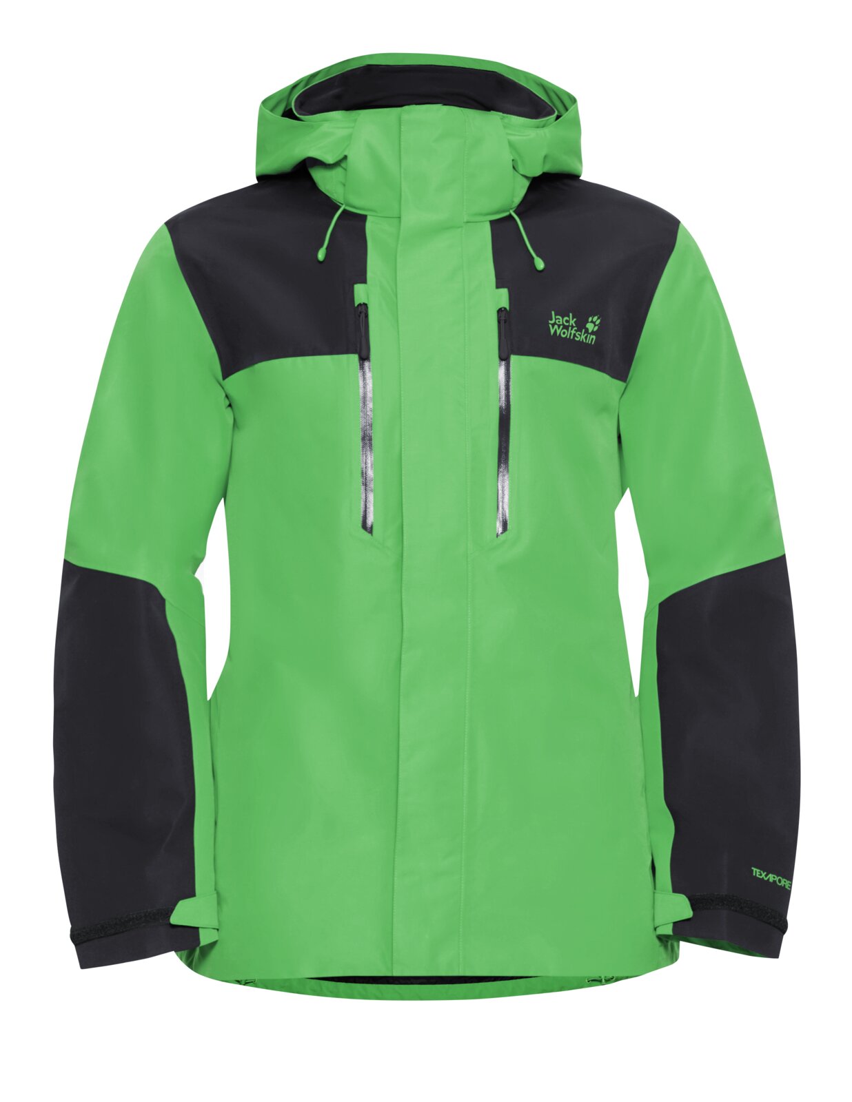 Jack Wolfskin Wanderjacke-/Regenjacke Jasper 2-Lagen (Wetterschutzjacke, wasserdicht, winddicht) grün/schwarz Herren, Größe: XL Image