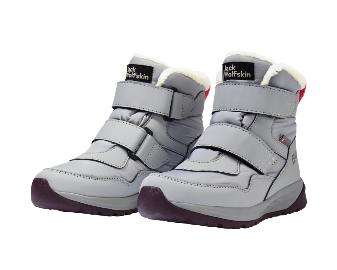 Jack Wolfskin Winterschuhe Polar Bear-G Texapore Mid VC (wasserdicht, atmungsaktiv) grau Mädchen, Größe Euro (US): 34 (3)