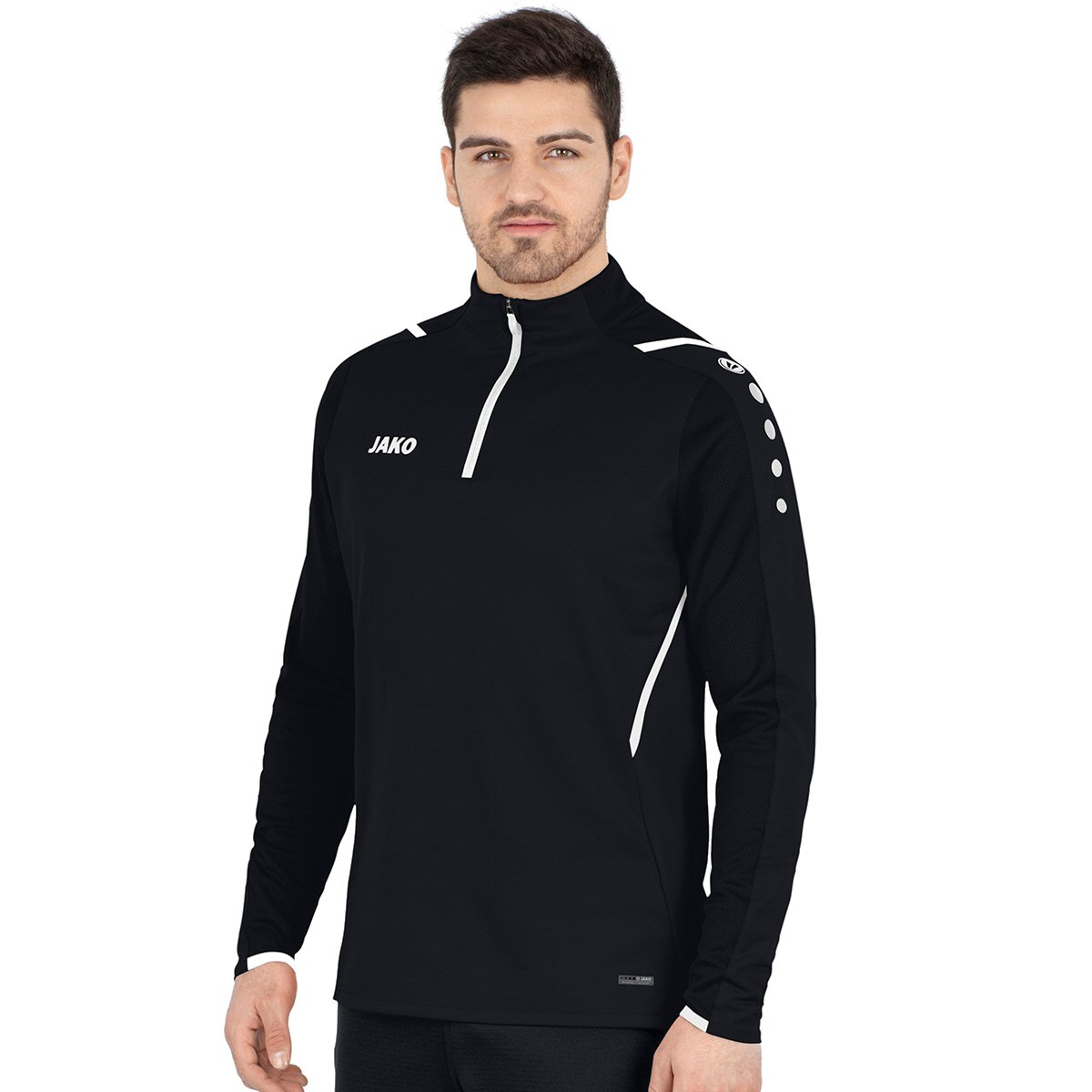JAKO Challenge Herren T-Shirt Mit Kontrast-Tapes - Melange-Optik, Lässig & Bequem