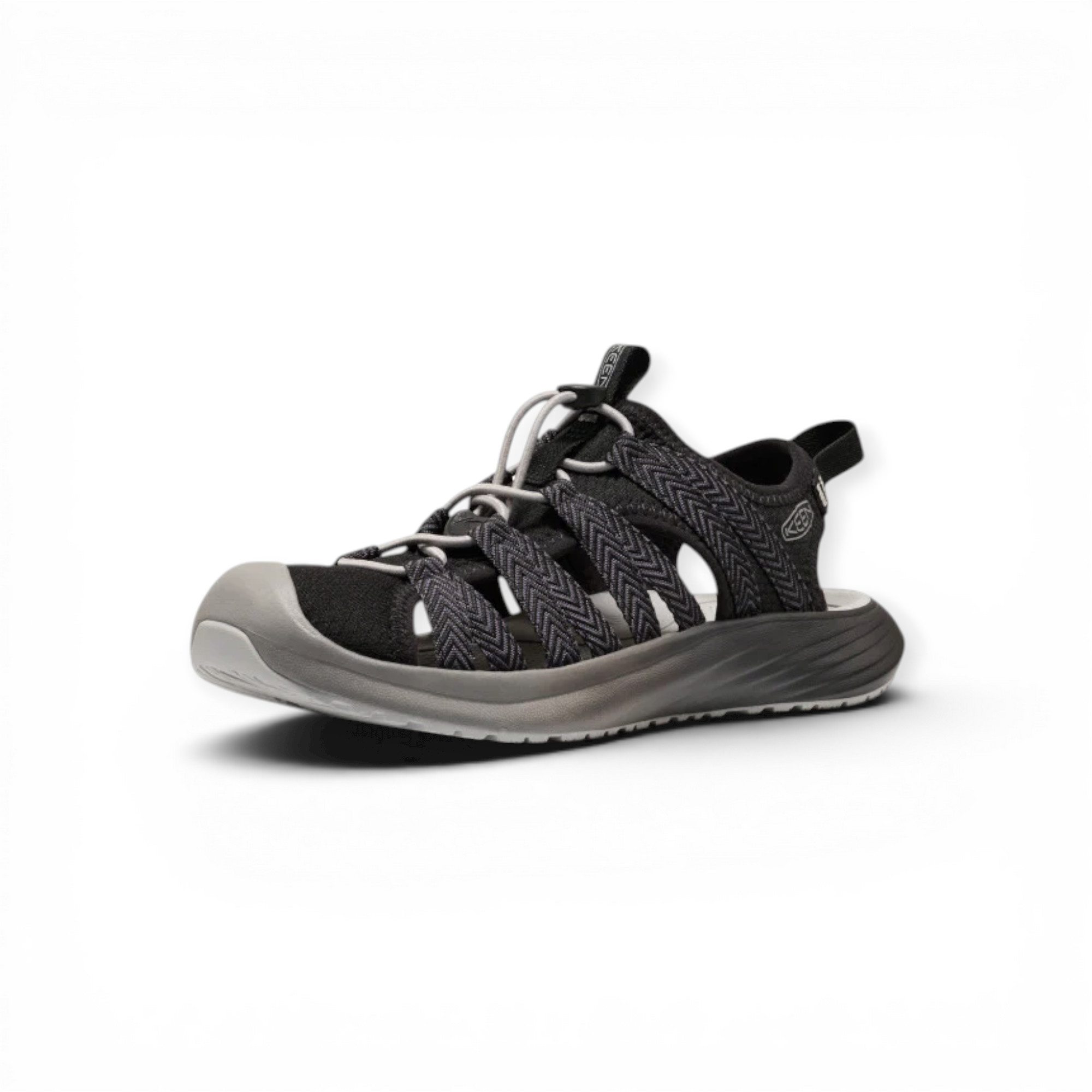 Keen Sandale Whisper Lite (Schnellschnürsystem, für leichte Wanderungen) schwarz/grau Damen