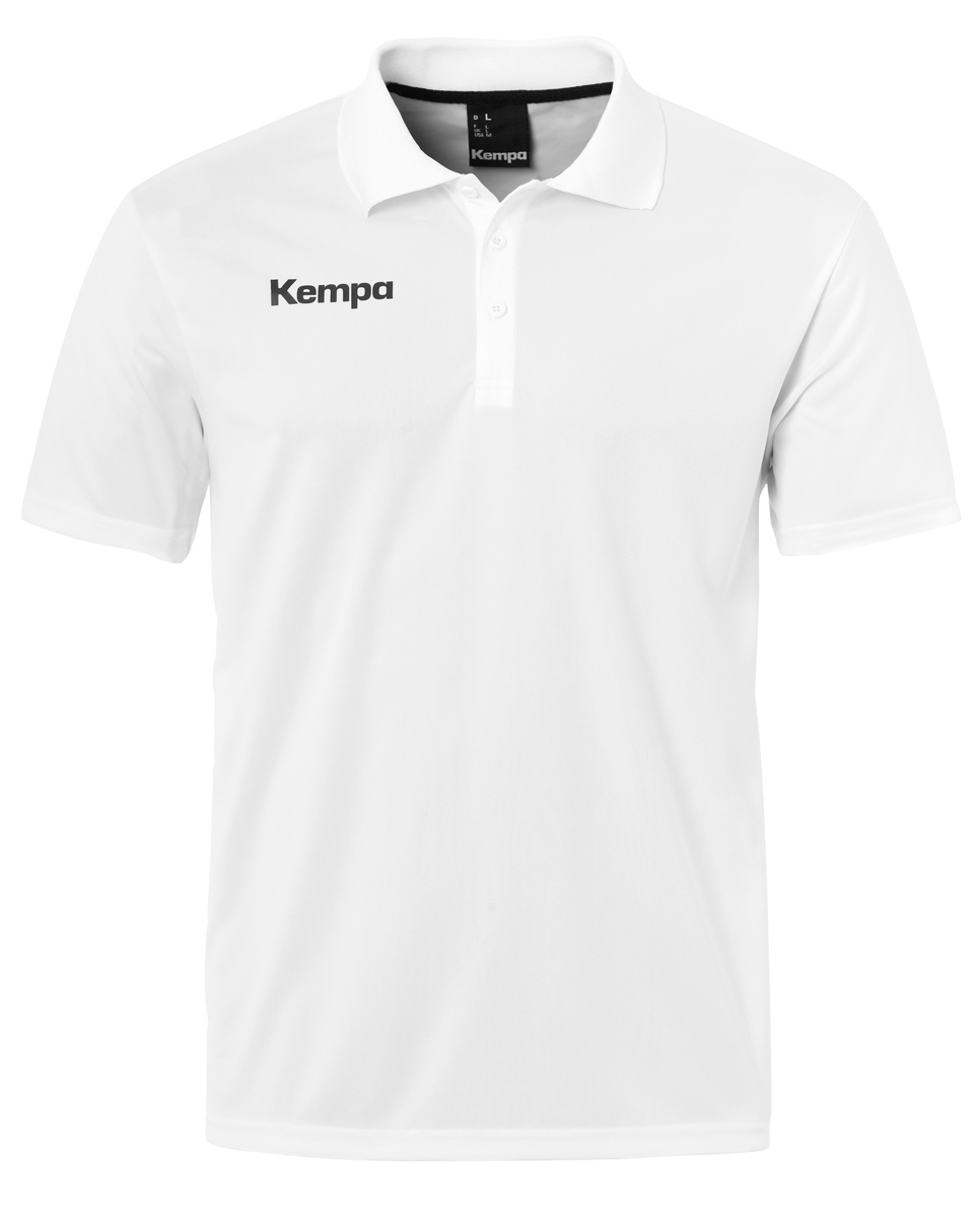 Kempa Sport-Polo Poly (100% Polyester) weiss Herren