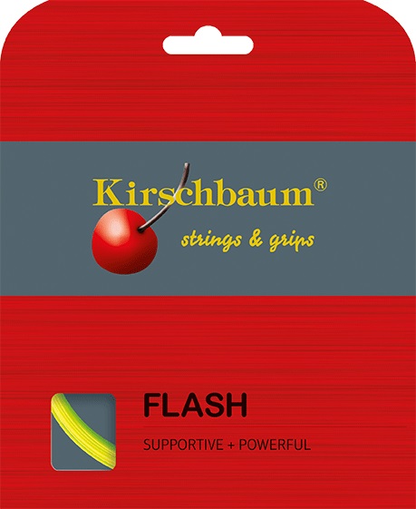 Kirschbaum Tennissaite Flash (Haltbarkeit+Power) gelb 12m Set