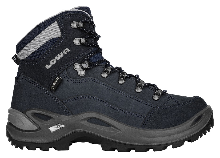 Lowa Wanderschuhe Renegade Mid GTX (All-Terrain, Nubukleder, wasserdicht) navyblau/grau Damen, Größe Euro (US): 39,5 (8)
