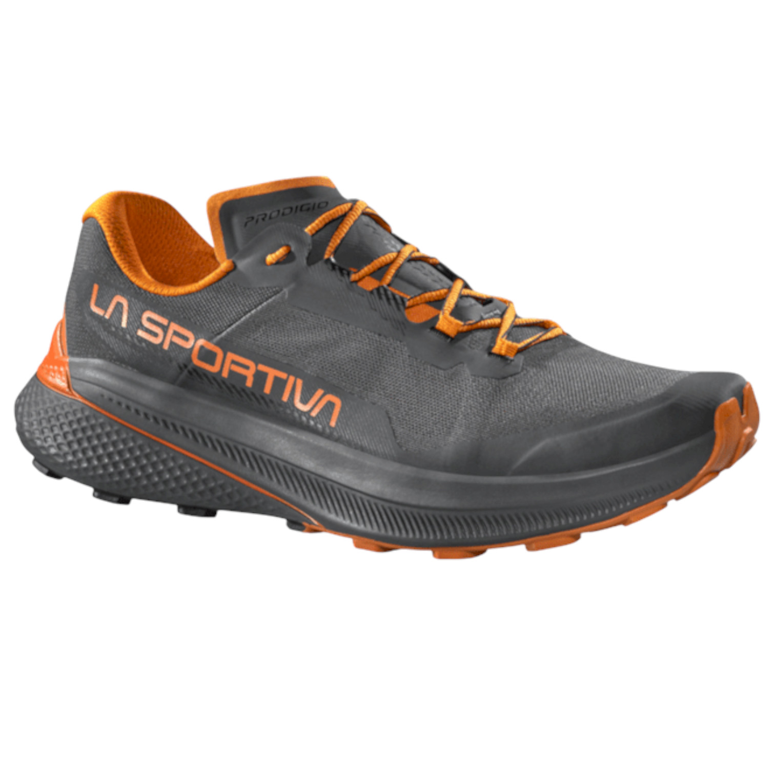 La Sportiva Trail-Laufschuhe Prodigio carbongrau/orange Herren, Größe Euro (US): 43,5