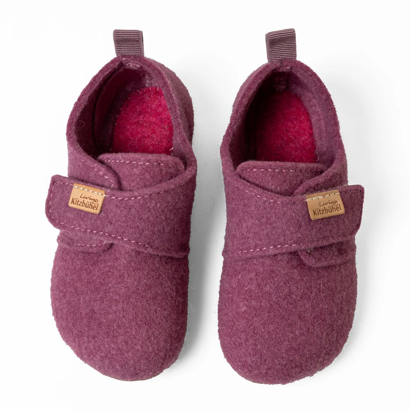 Living Kitzbühel Hausschuhe Franzi Filz Unifarben Kids iris/rosa Kleinkinder Mädchen (23-30)