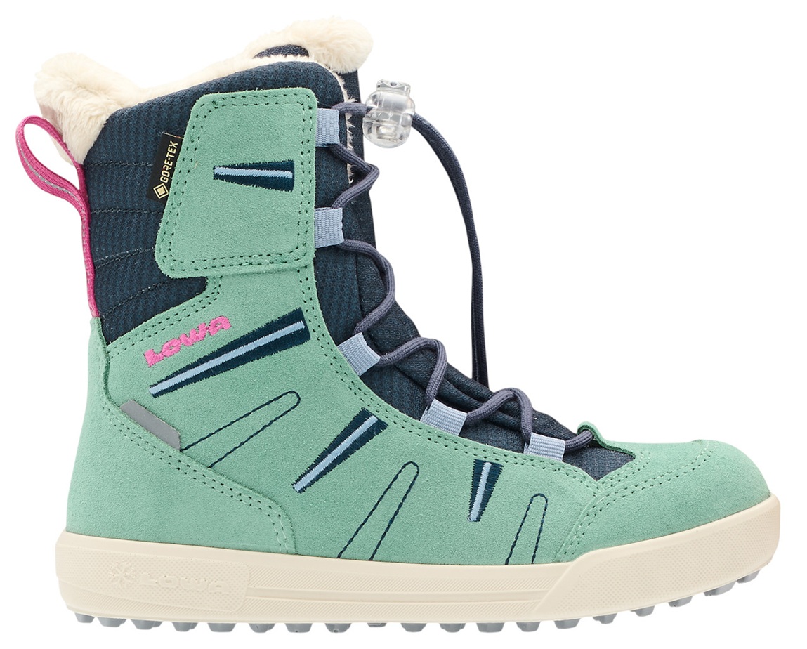 Lowa Winterstiefel Lucy 2 High GTX (Veloursleder/Textil, wasserdicht) rauchgrün/pflaume Kinder, Größe Euro (US): 37 (5)