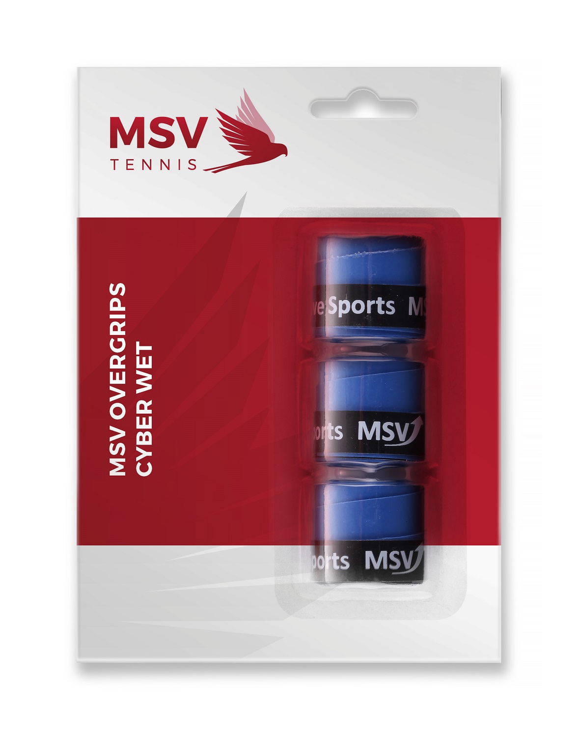 MSV Overgrip Cyber Wet 0.6mm (Schweissabsorption/Haltbarkeit) blau 3er