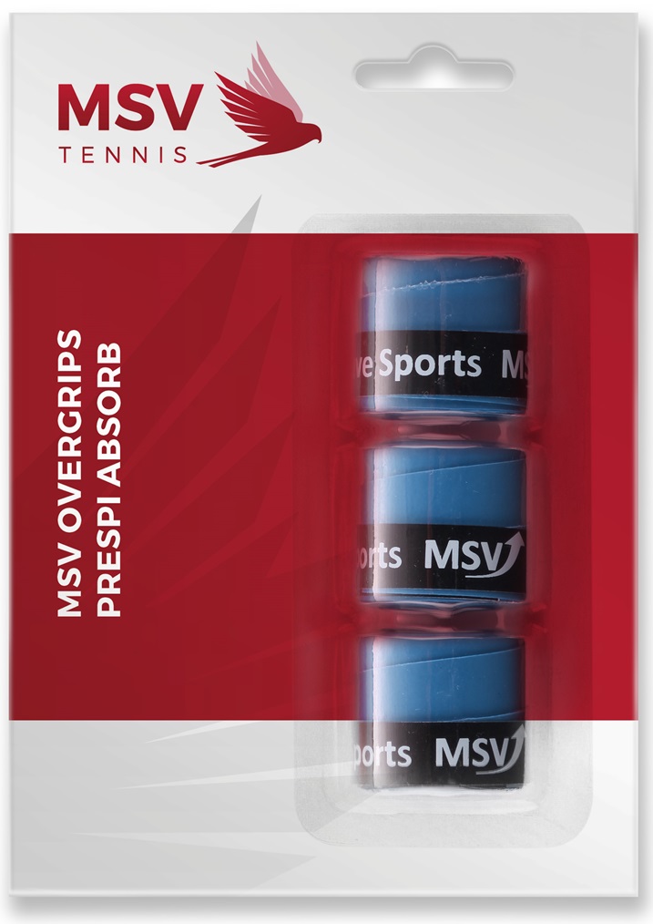 MSV Overgrip Prespi Absorb 0.6mm (Schweissabsorption/Komfort) hellblau 3er