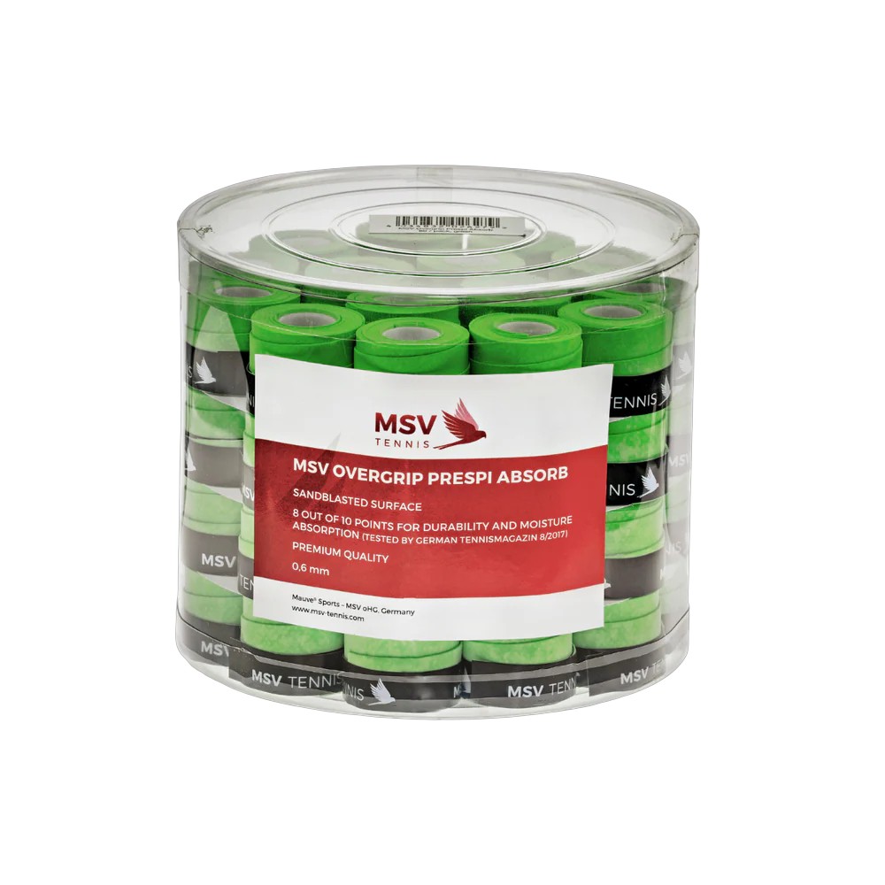 MSV Overgrip Prespi Absorb 0.6mm (Schweissabsorption/Komfort) grün 60er Box