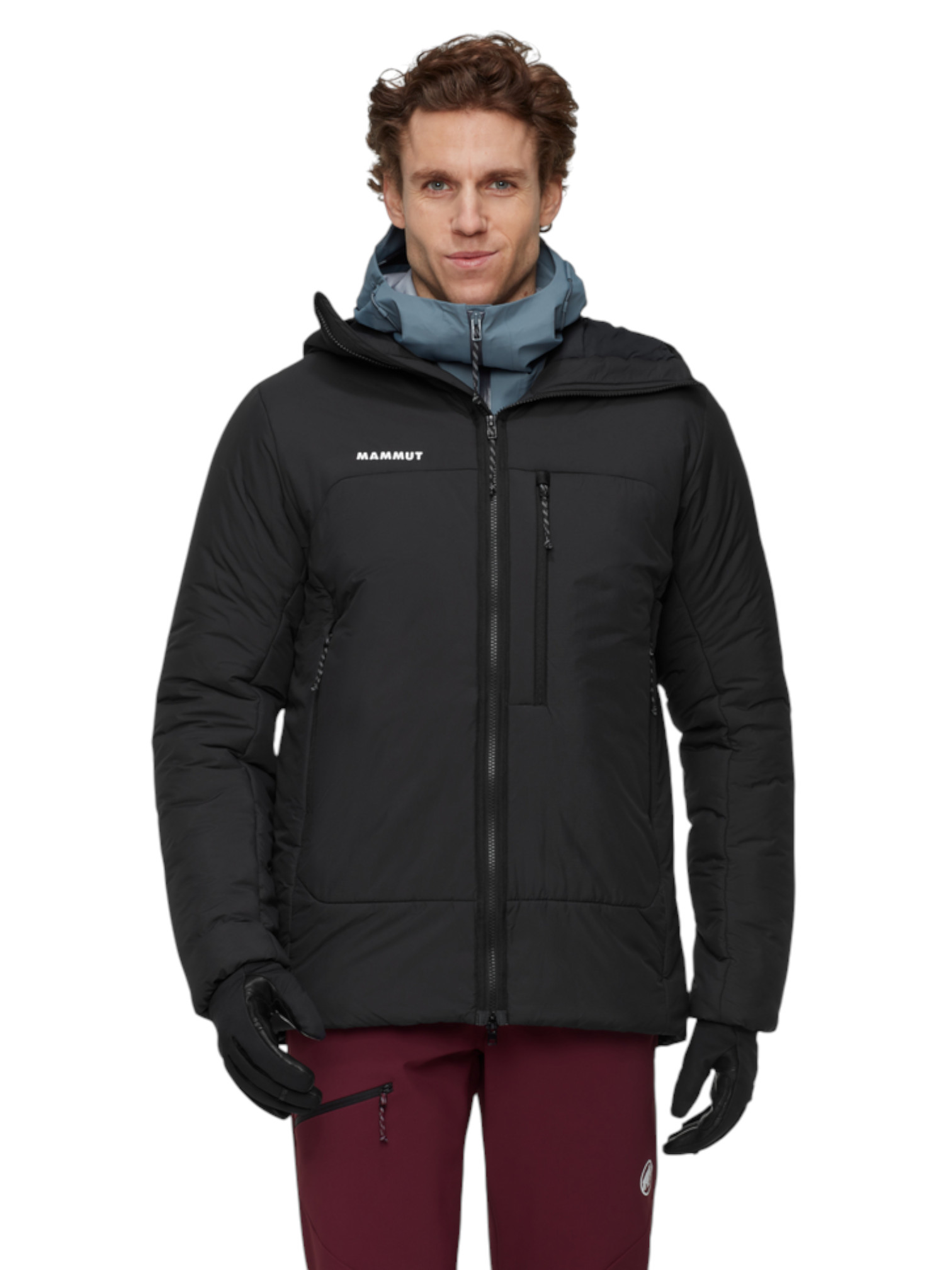 Mammut Isolations-Winterjacke Rime Pro Belay Insulated Hooded (Bergsteigen, warm) schwarz Herren, Größe: L