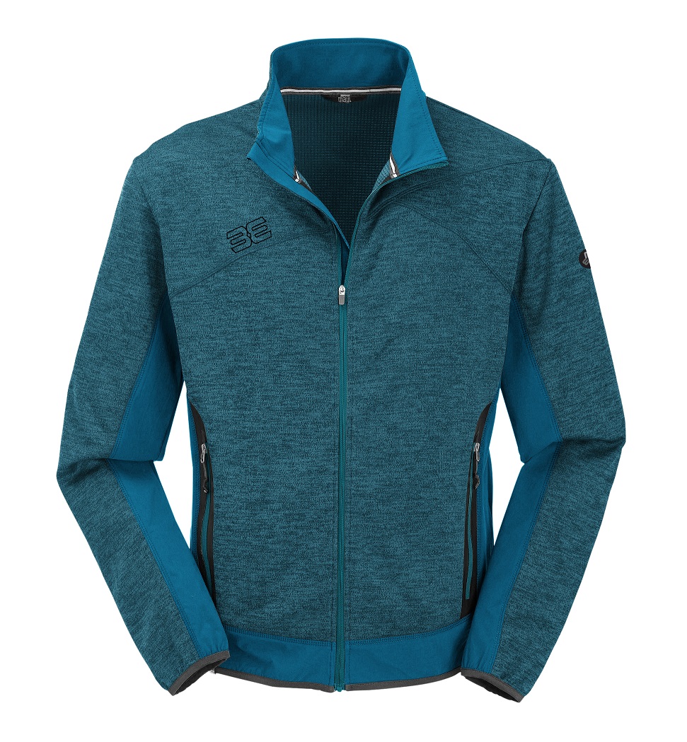 Maul Fleecejacke Falzeben 2XT-Hybrid (Strukturfleece, atmungsaktiv) petrolblau Herren