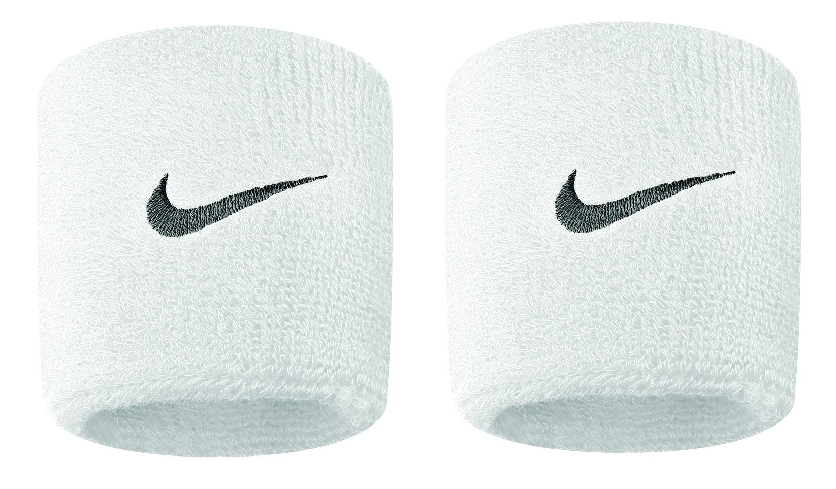 Nike Schweissband Swoosh (72% Baumwolle) weiss - 2 Stück