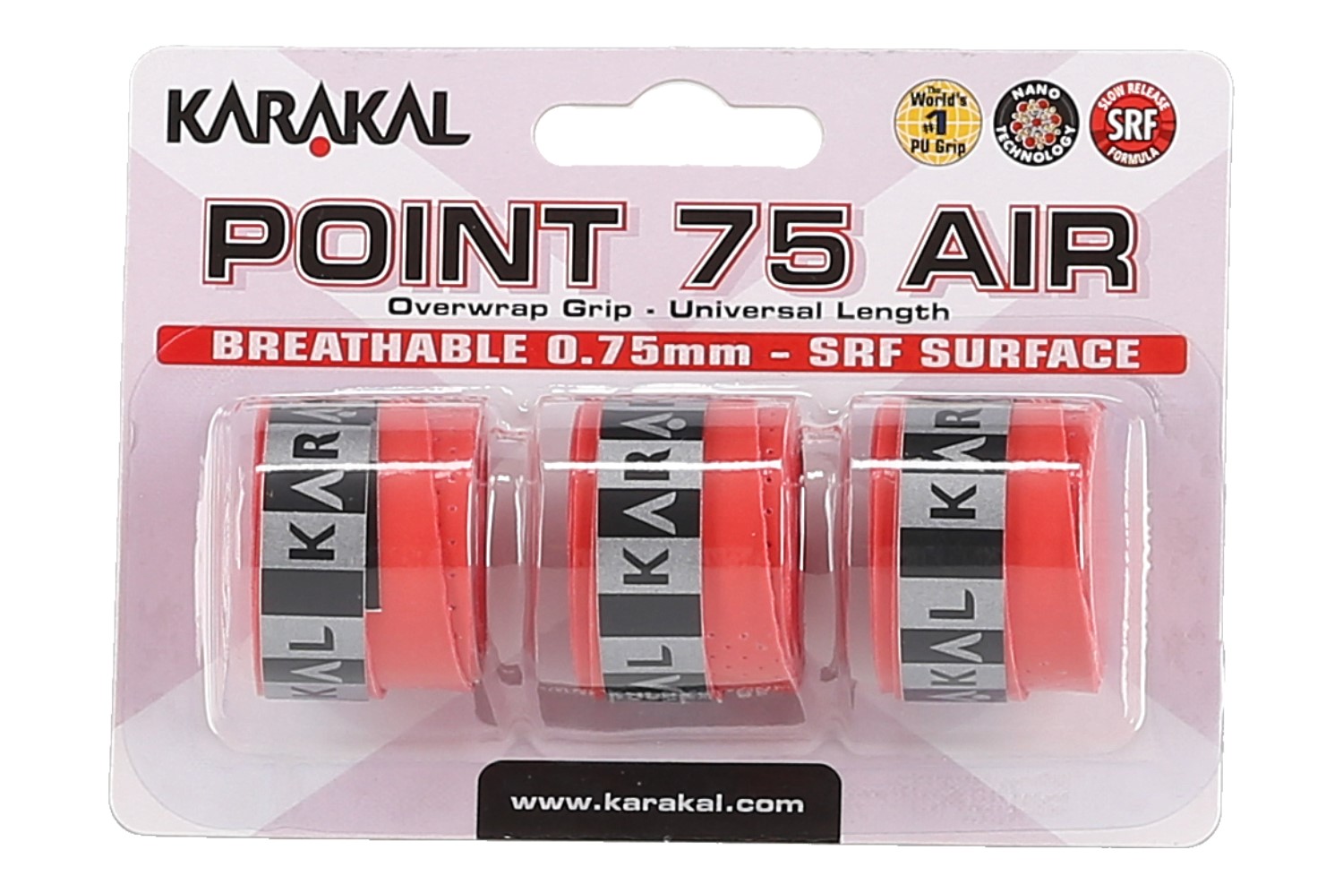 Karakal Overgrip Point Air 0.75mm rot 3er