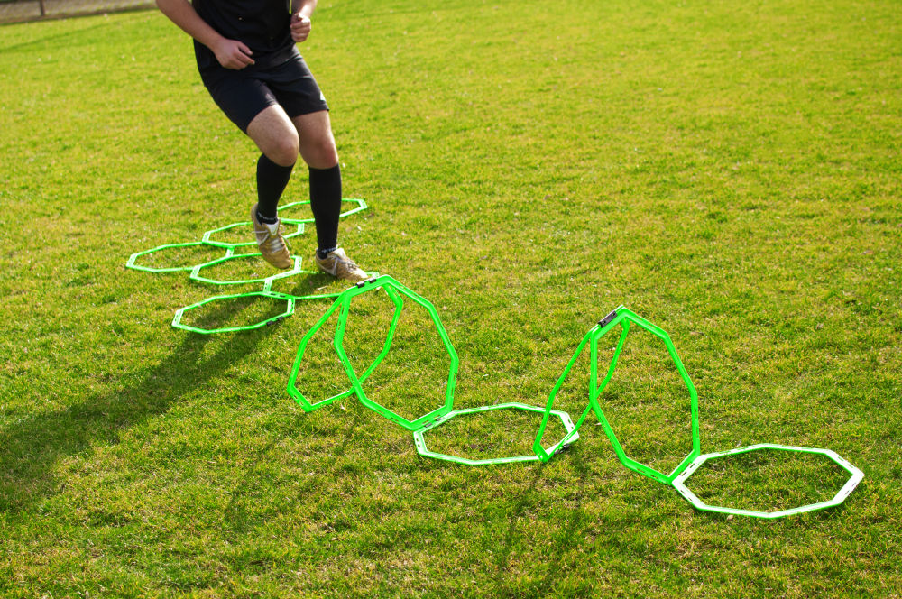 Powershot Koordinationsleiter-Achteckig (für Koordinationstraining) inkl. Tasche grün
