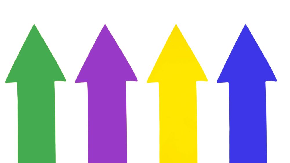 Powershot Markierungslinien 4er Set (gerade Pfeile)
