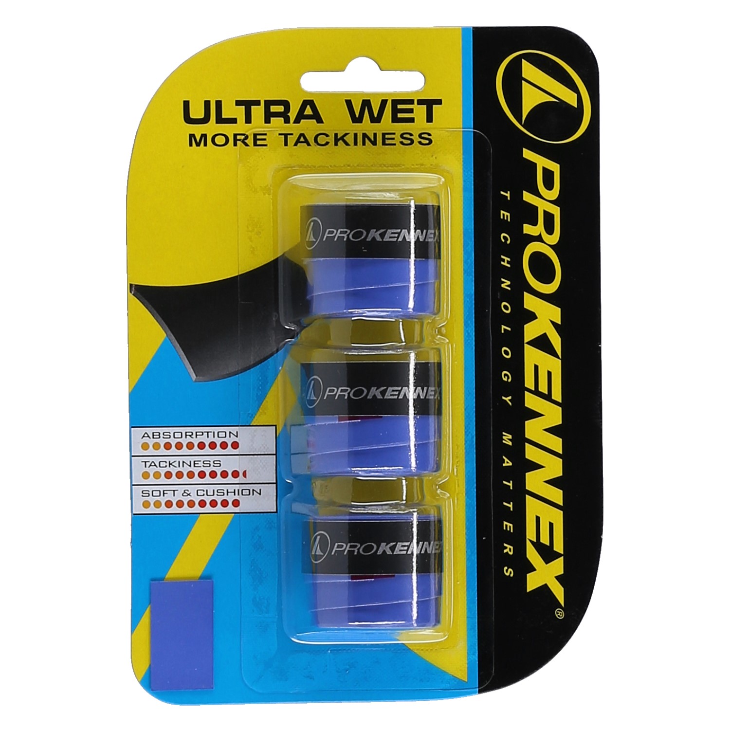 Pro Kennex Overgrip Ultra Wet 0.66mm (glatt, griffig) blau 3er online