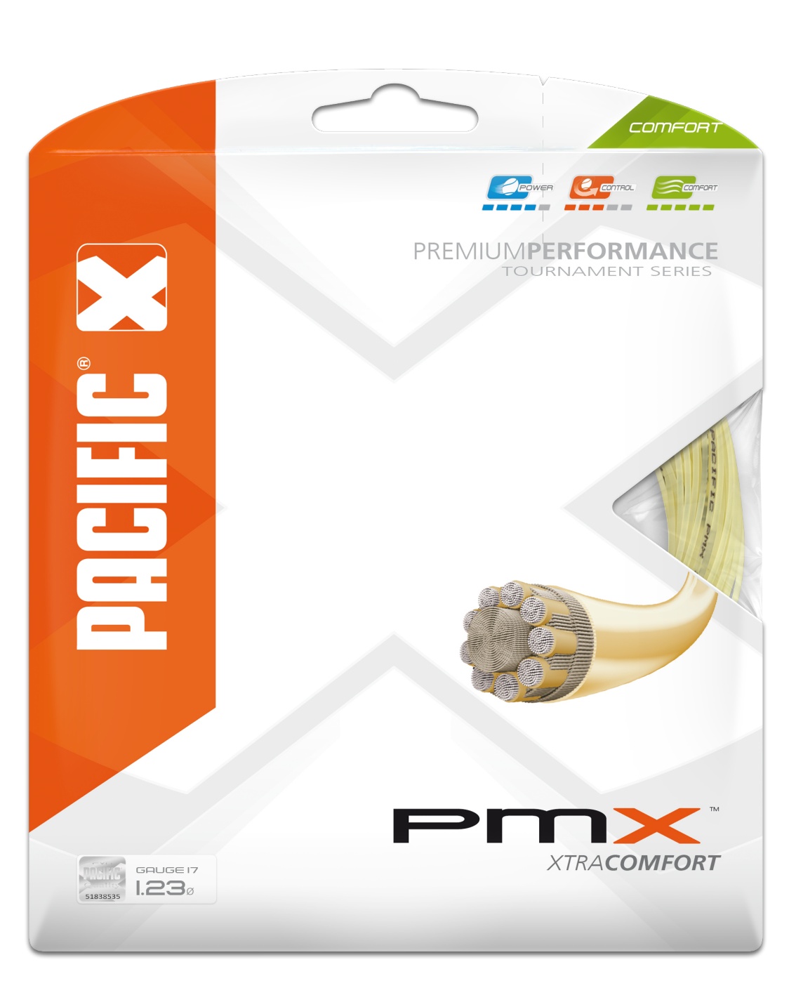 Pacific Tennissaite PMX (Armschonung+Touch) natur 12m Set