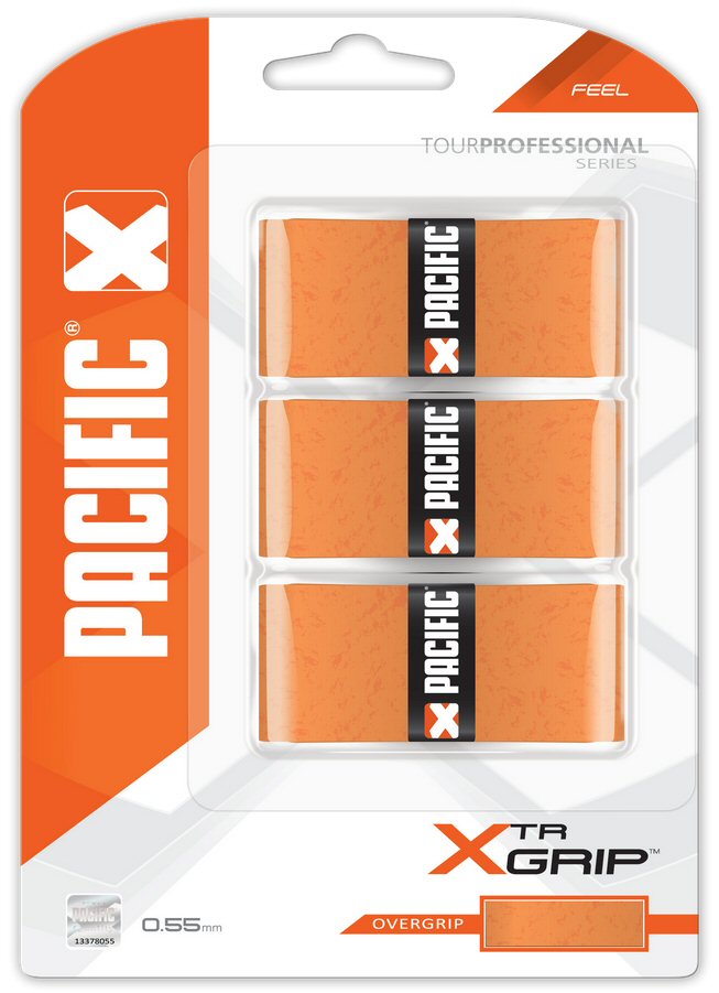 Pacific Overgrip xTR 0.55mm (samtige Oberfläche) orange 3er