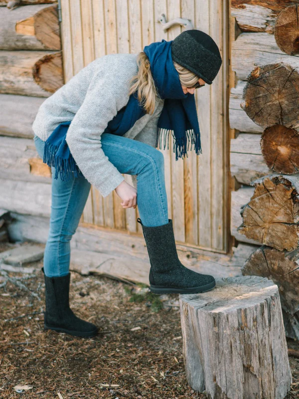 Pomar Winterstiefel Tunturi GTX (Filzstiefel, wasserdicht, extrem warm) granitgrau Damen