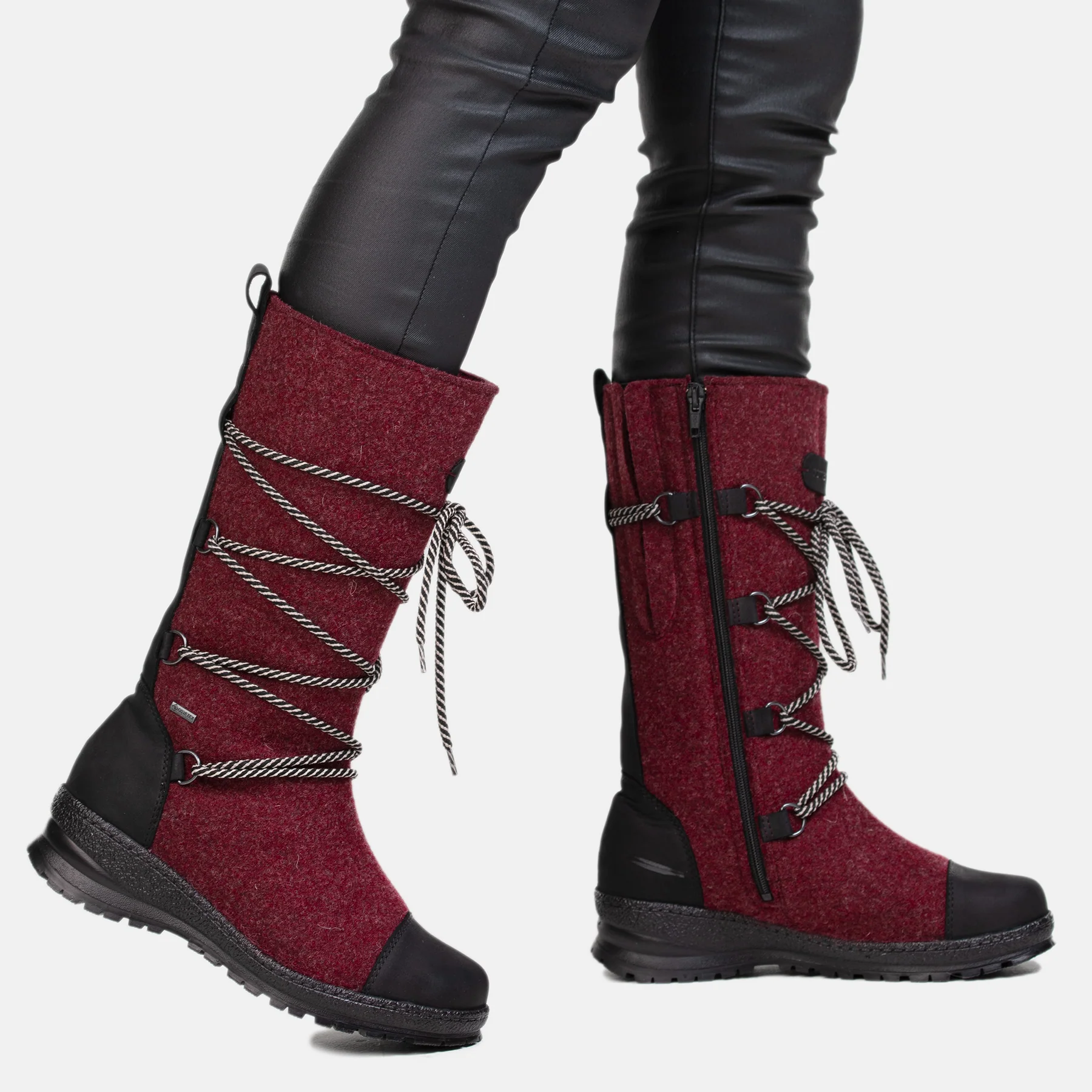 Pomar Winterstiefel Saana GTX (Filzstiefel, wasserdicht, breit, extrem warm) rot Damen