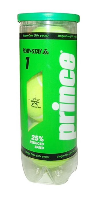 Prince Methodikbälle Stage 1 Play&Stay gelb Dose 3er