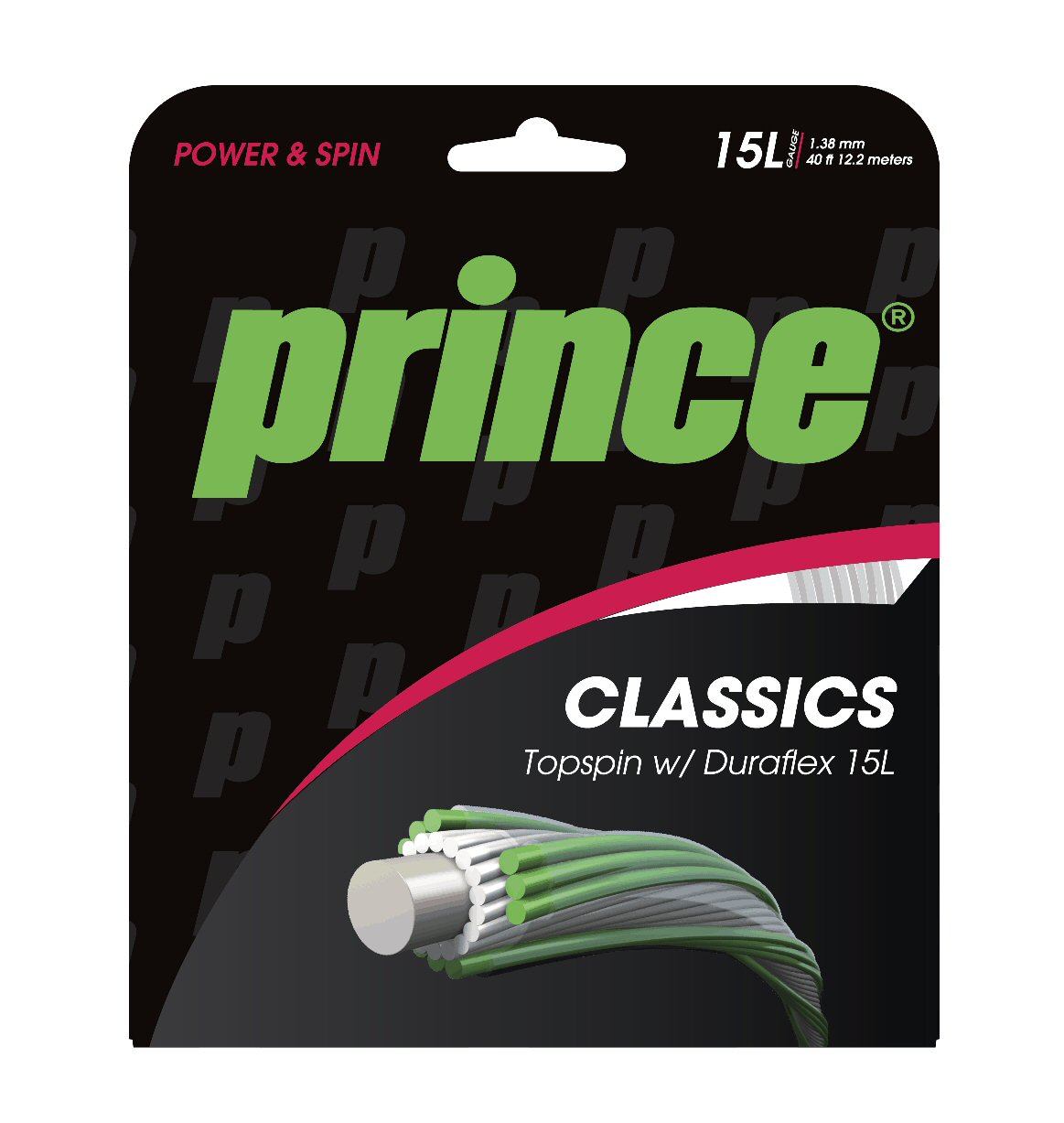 Prince Tennissaite TopSpin (Allround/Spin) 1.38mm weiss 12m Set