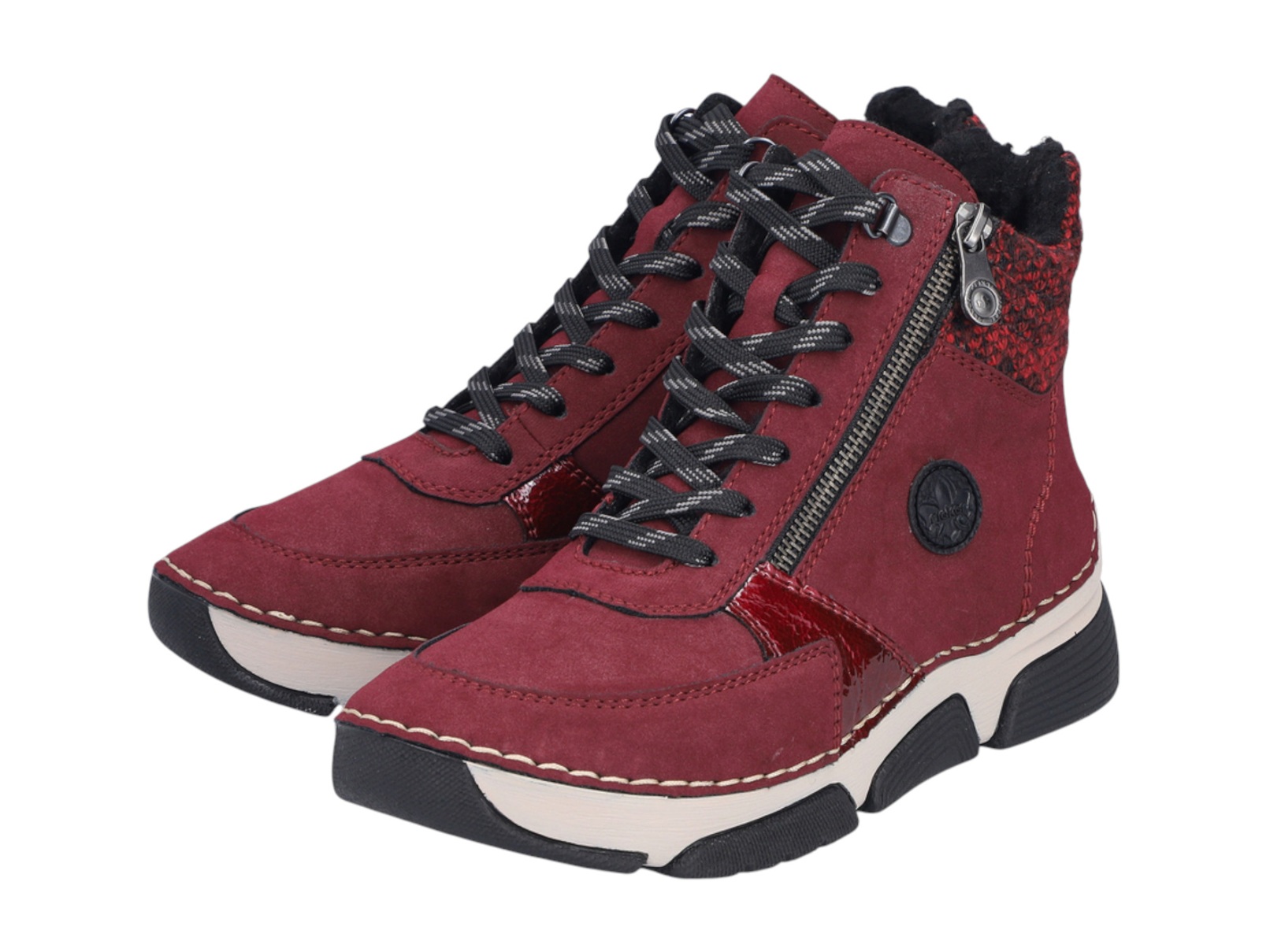Rieker Winterstiefel 45960-35 (Schnürstiefel mit Innenfutter, sehr warm) rot Damen, Größe Euro (US): 38 (7) Image