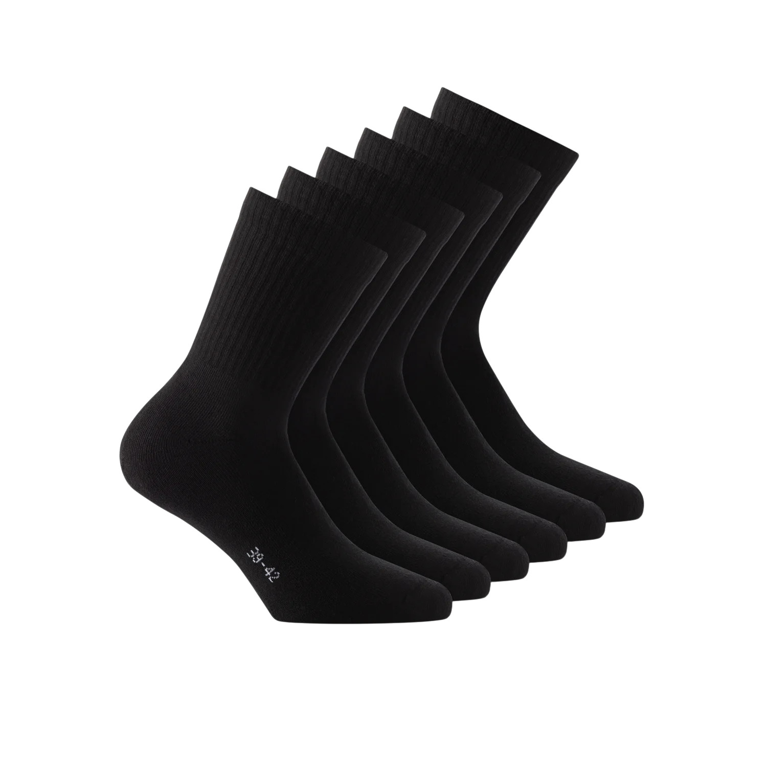 Rohner Tennissocken Crew Basic (superweich) schwarz - 3 Paar, Größe: 47-50 Image
