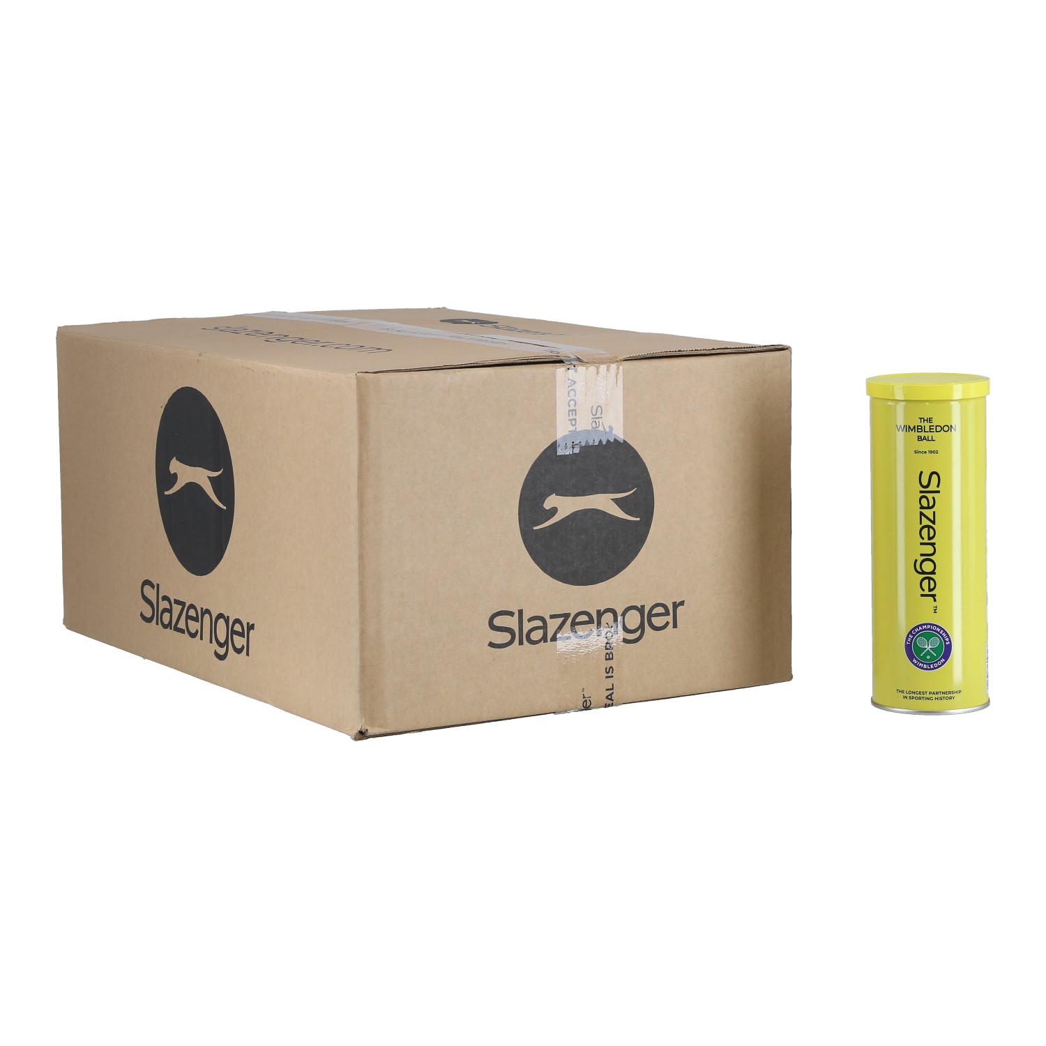 Slazenger Tennisbälle Wimbledon (Offizieller Wimbledon Ball) Dose 24x3er Karton