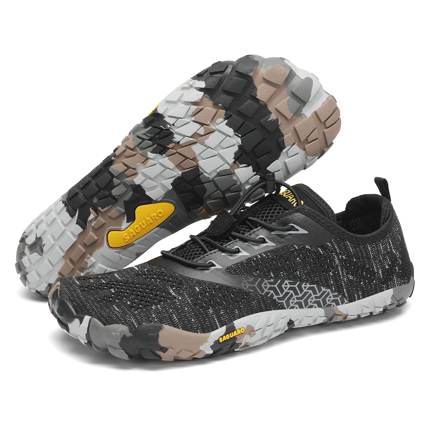 Saguaro Barfussschuhe Smart II (flexible Sohle, breite Zehenbox) schwarz/grau, Größe Euro (US): 39 Image