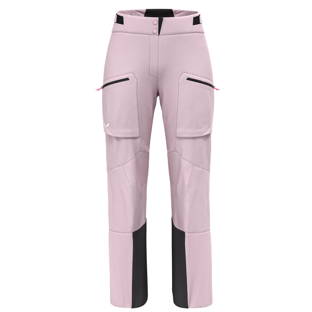 Salewa Softshell-Skihose Sella 3-Lagen Powertex (Hardshellhose, wasserdicht, winddicht) pink Damen, Größe: 42/36