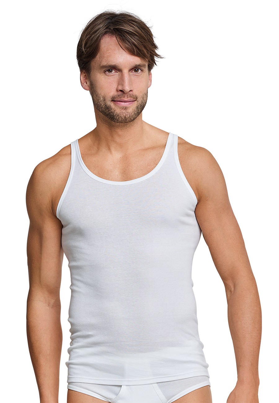 Schiesser Unterhemd Original Feinripp weiss Herren