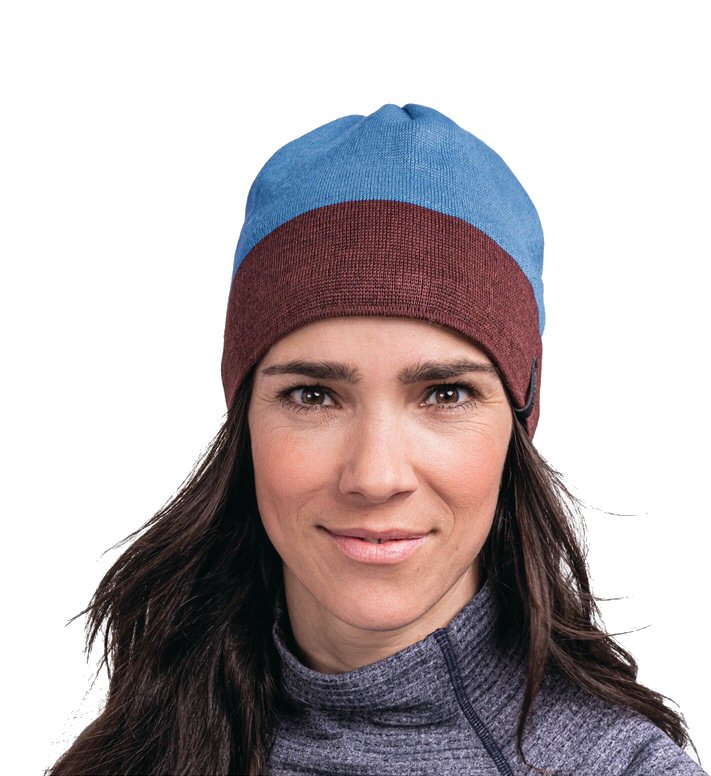 Schöffel Mütze (Beanie) Schattwald Knitted Hat - blau/weinrot, Größe: OneSize