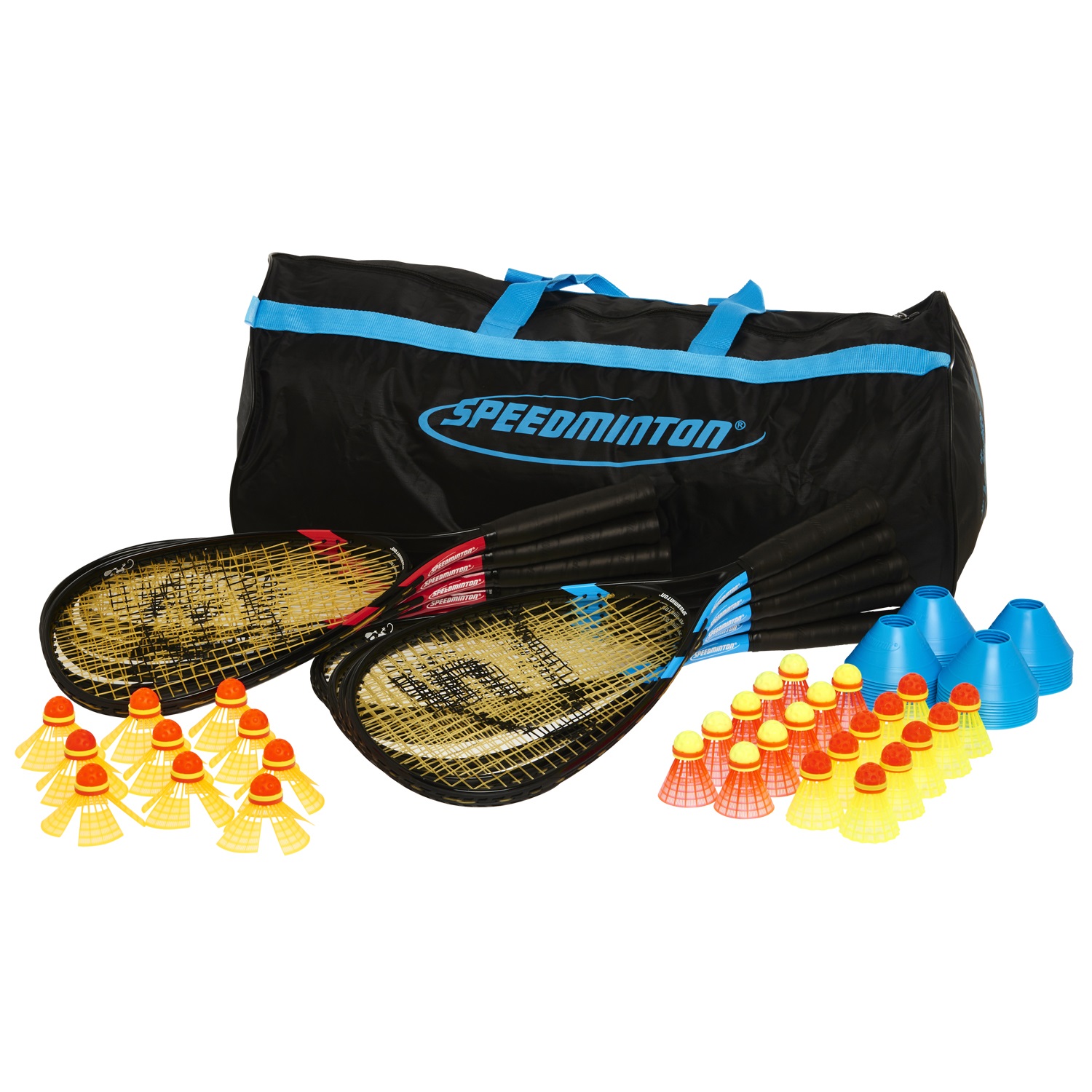 Speedminton Fun Badminton Set - Crossminton Set Met Heli Speeders En Lichtjes Voor In Het Donker