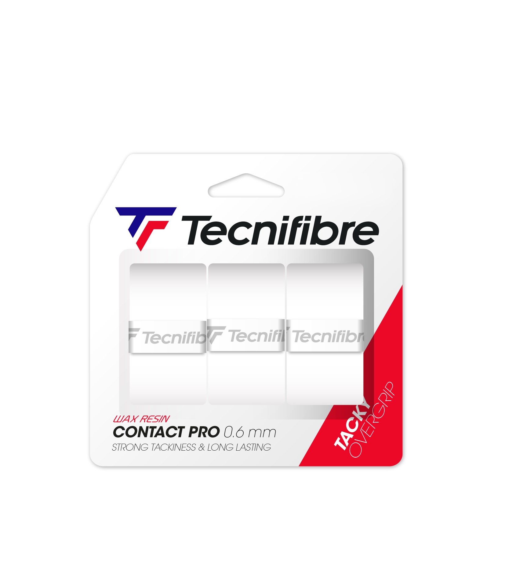 Tecnifibre Overgrip Contact Pro 0.6mm (Griffigkeit) weiss 3er