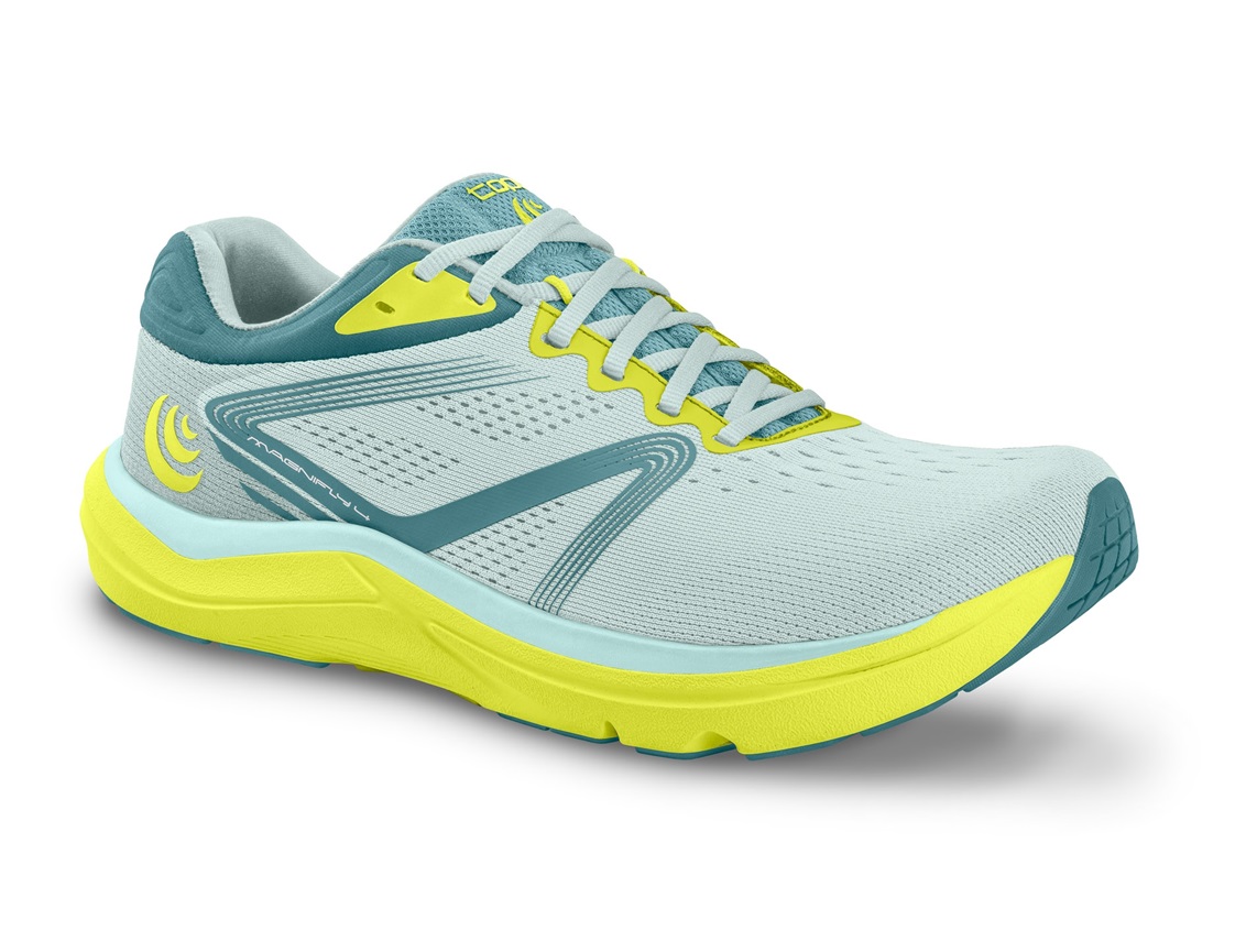 Topo Laufschuhe Magnifly 4 (Dämpfung, 0mm Sprengung) blau/lime Damen, Größe Euro (US): 38 (7)