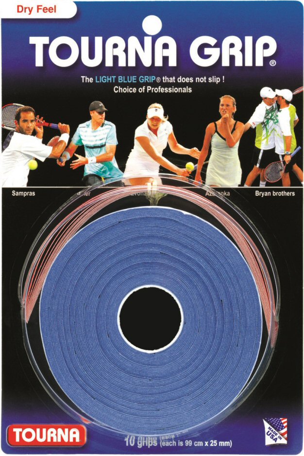 Tourna Overgrip Grip Standard 0.45mm blau 10er