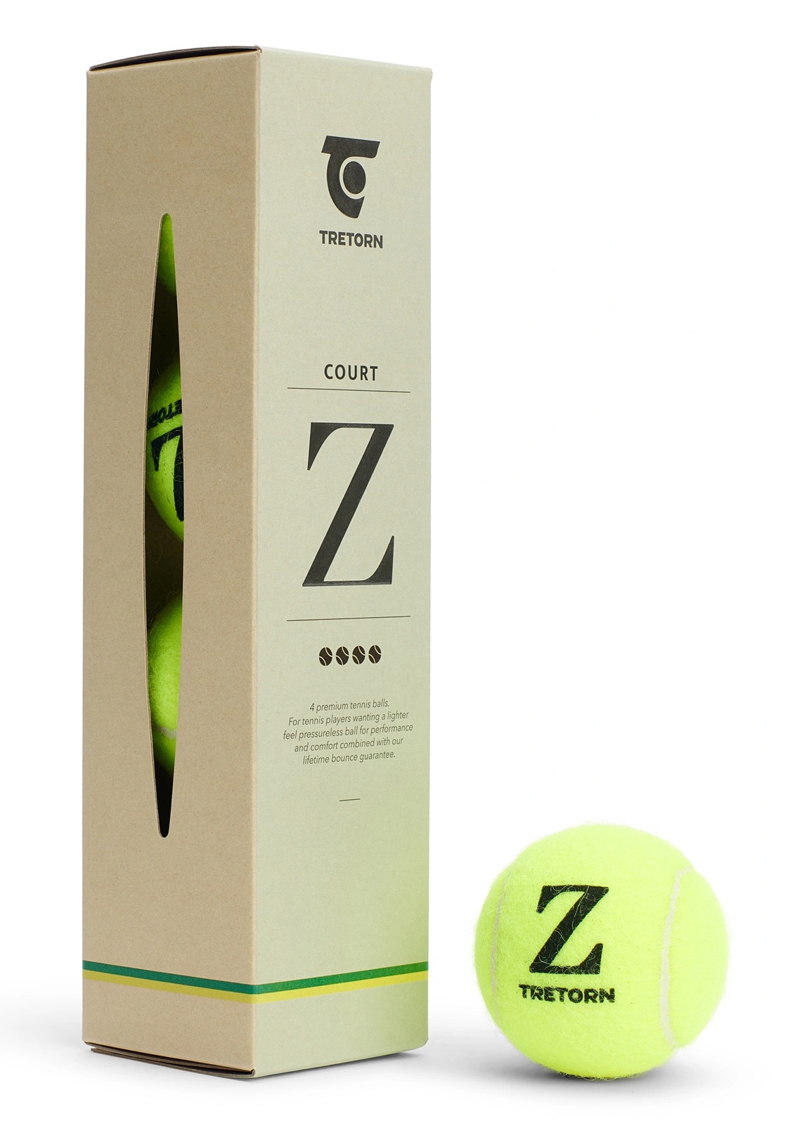 Tretorn Trainingsbälle Z Court Training (drucklos) gelb Dose 4er